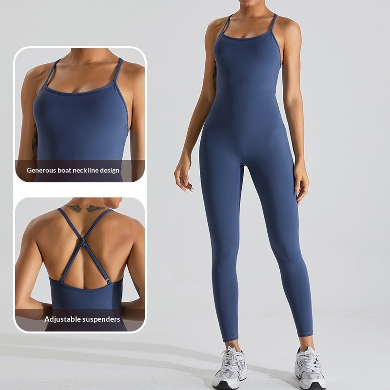 Yoga Suit Set Tight Fitting One Piece Outfit For Exercise And Fitness