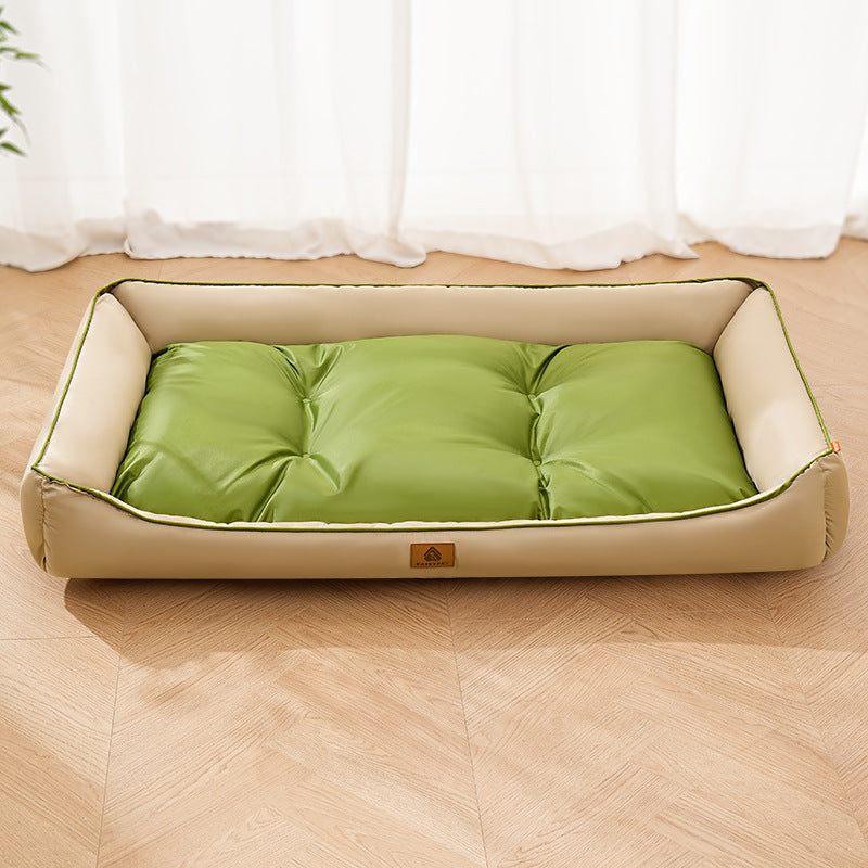 Oxford Fabric Waterproof Dog Bed Color-block Dog Mat All-season Pet Nest Cool Square Dog Sleeping Pad