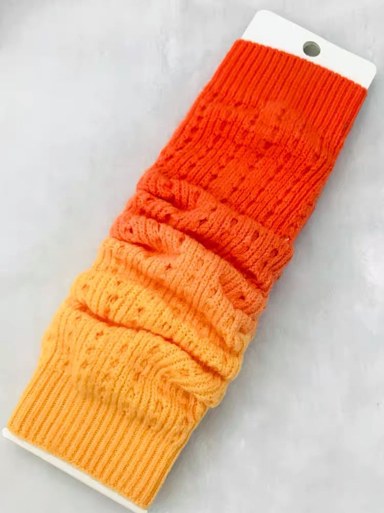 Gradient Color Socks Warm Irregular Loose
