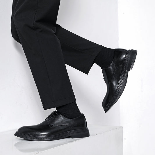Summer British Phoenix Formal Business Suit Shoes Black Interior Height Increase