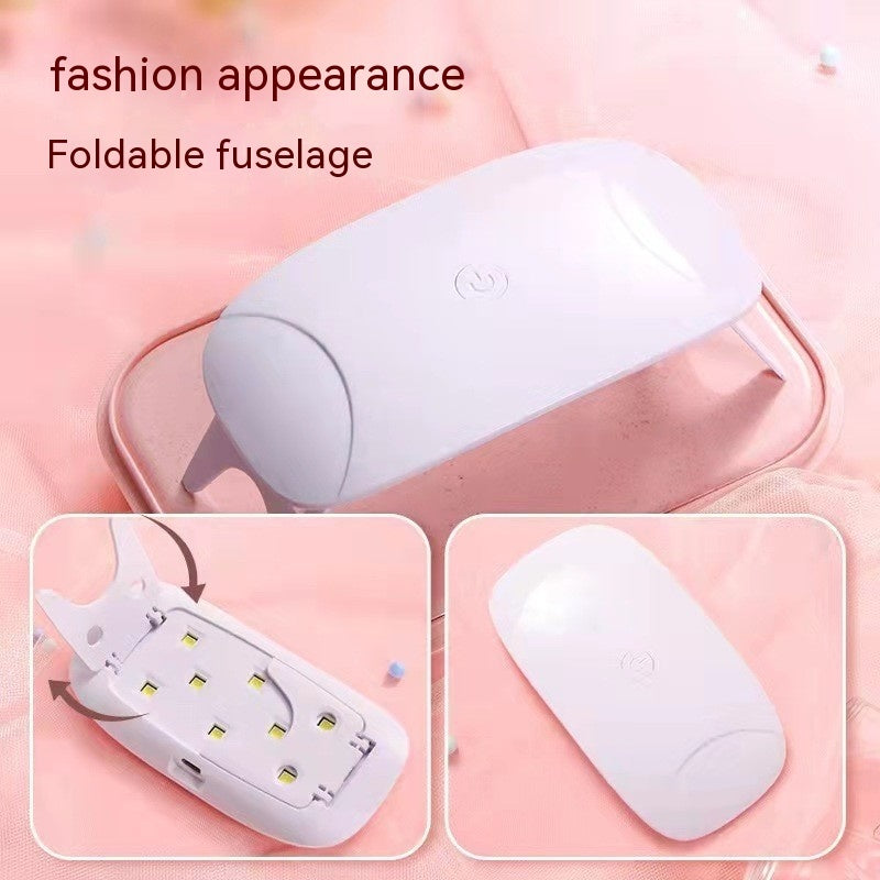 Mini Small Folding Mouse Hot Lamp Handheld Phototherapy Machine Nail Baking Drying UV Curing