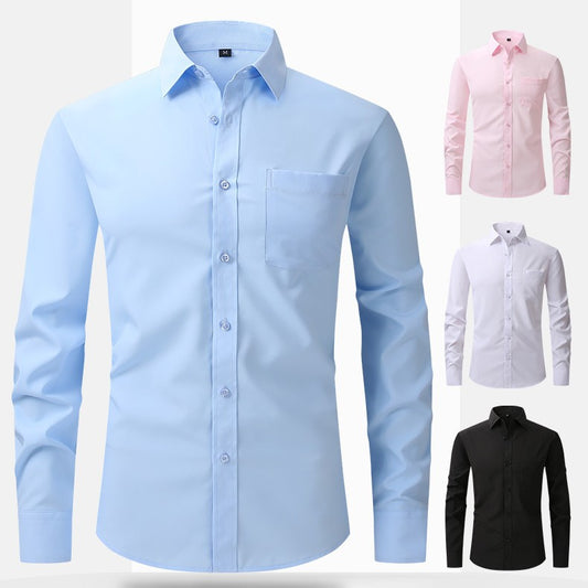 Langærmet business casual skjorte til mænd
