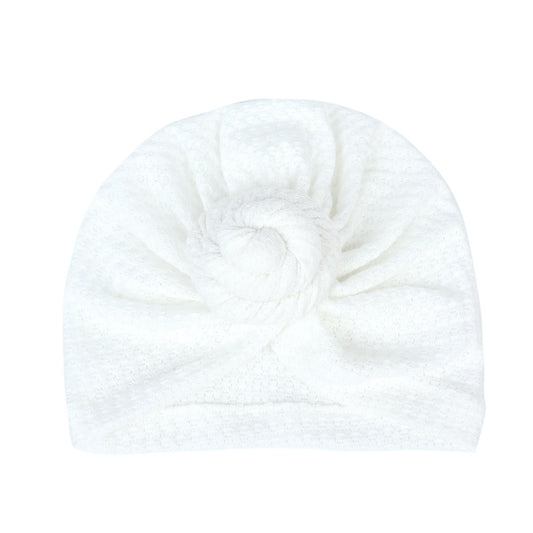 Children's Waffle Solid Color Baby Hat Elastic