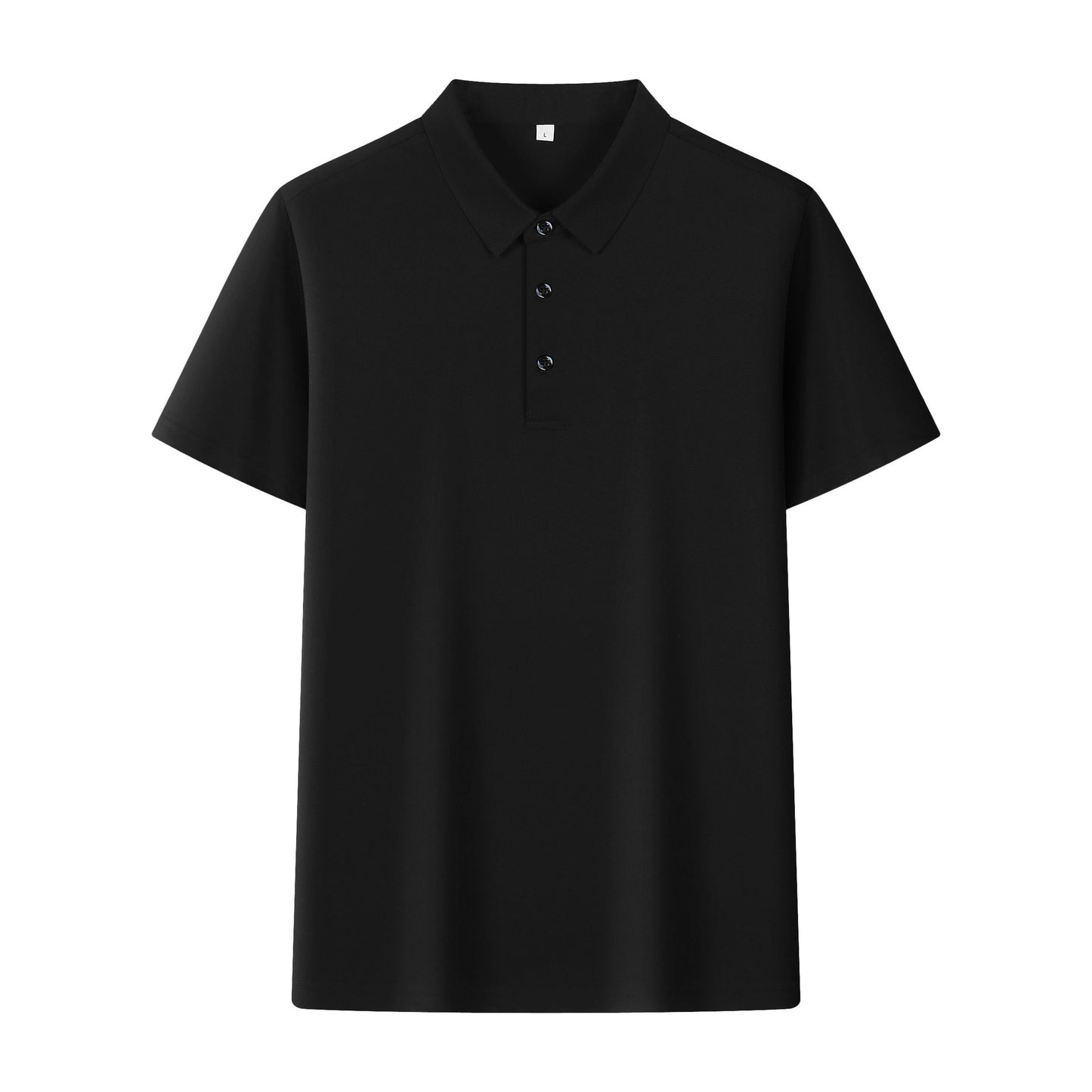 Ice Silk Seamless Polo Shirt Men's Cool Light Luxury Short Sleeve