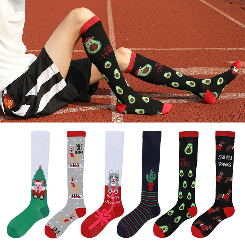 Autumn and winter new men's and women's calf sports socks