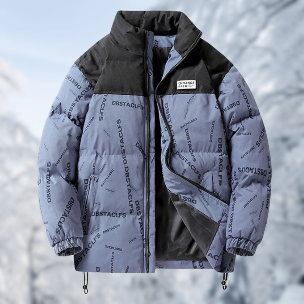Men's Stand Collar Loose Down Cotton Jacket