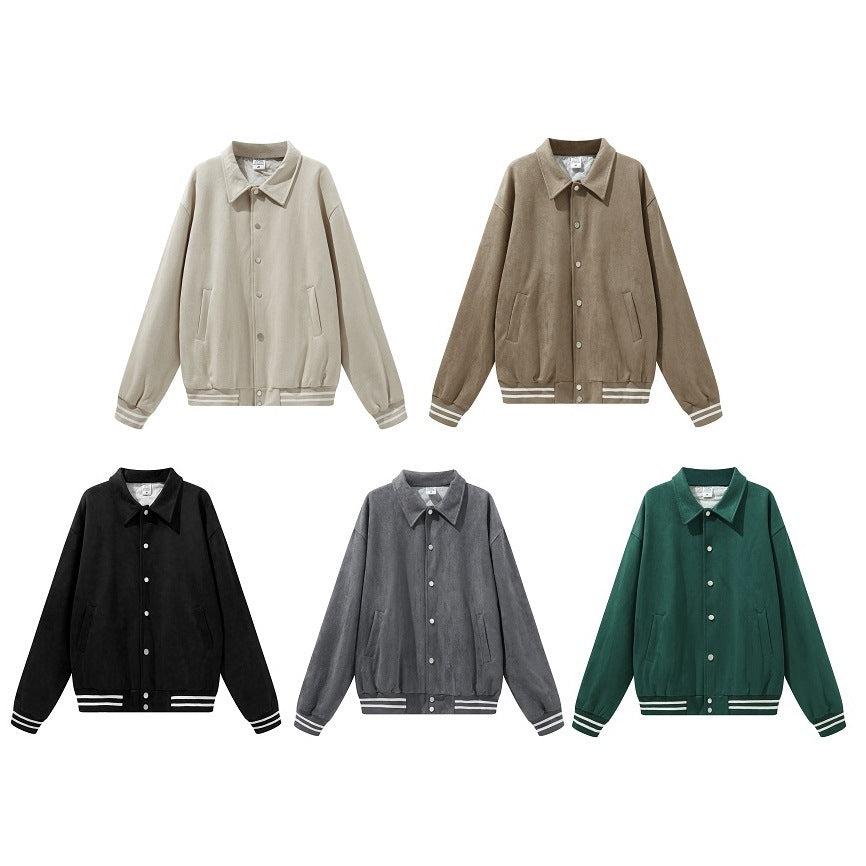 American Suede Lapel Jacket Bomber