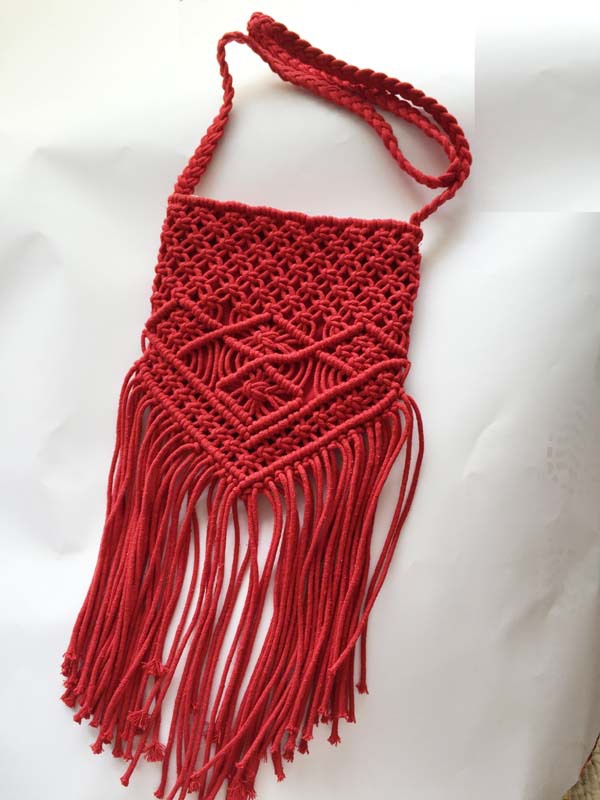 Tassel Trend Tassel Cotton Woven Bag
