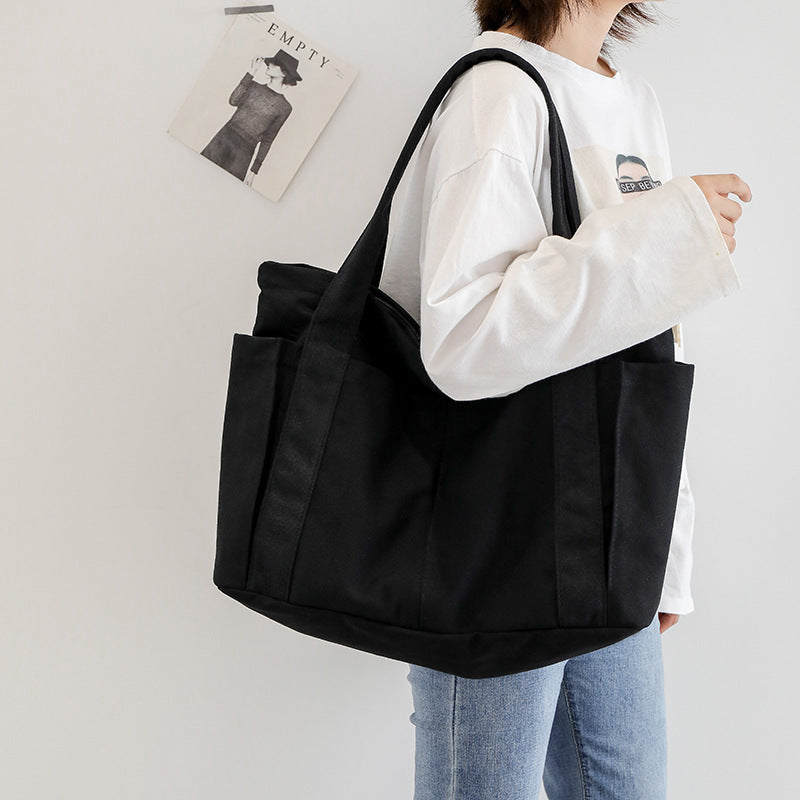 Large Capacity Canvas Bag For Female Students