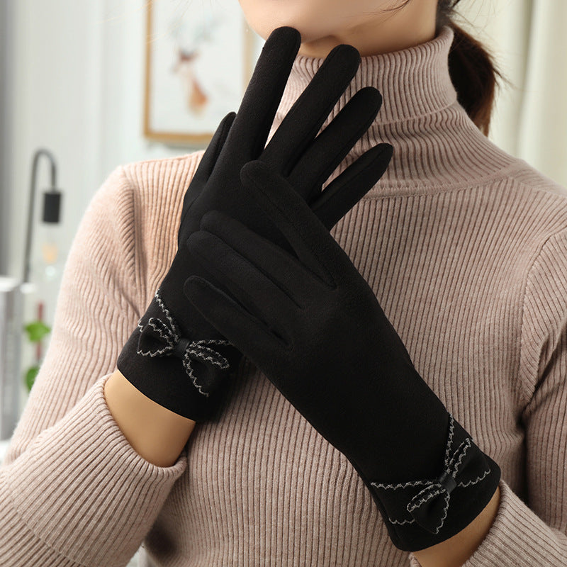 Add Velvet Warm Korean Cute Cold Gloves