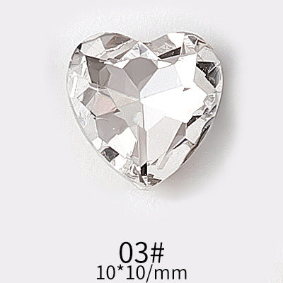Manicure Diamant Tilbehør Hjerte Vanddråber