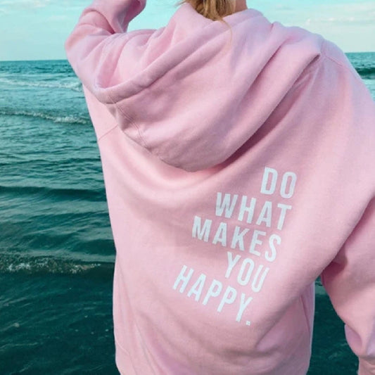 Sweater med tryk Hættetrøje Casual Herre og Dame Samme Stil