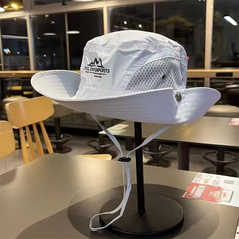 Mountain-Style Camping Mens Summer Sun Hat Hiking Sun Protection Fishing Cap