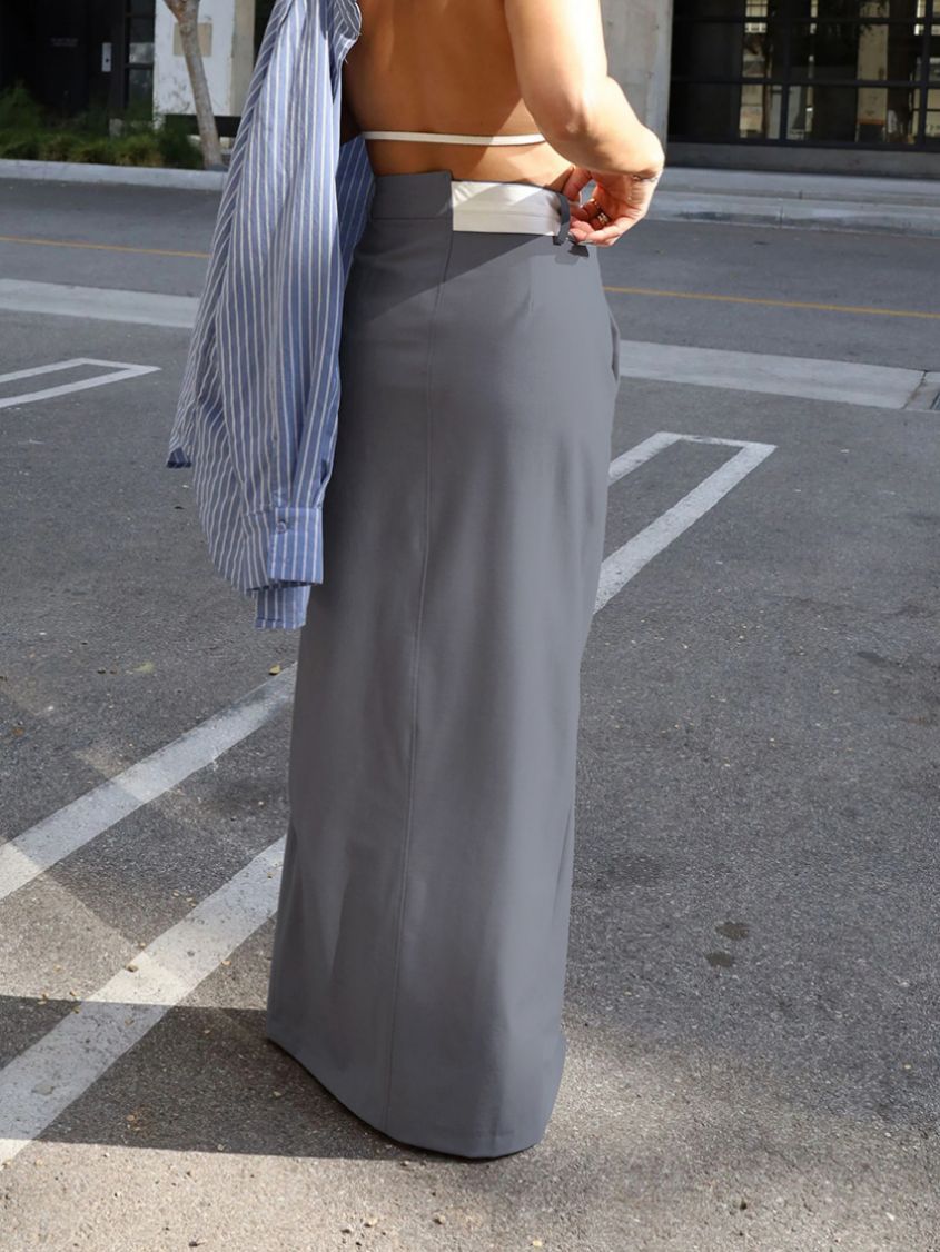 Women's Fashion Patchwork Design Sense Straight Suit Dress