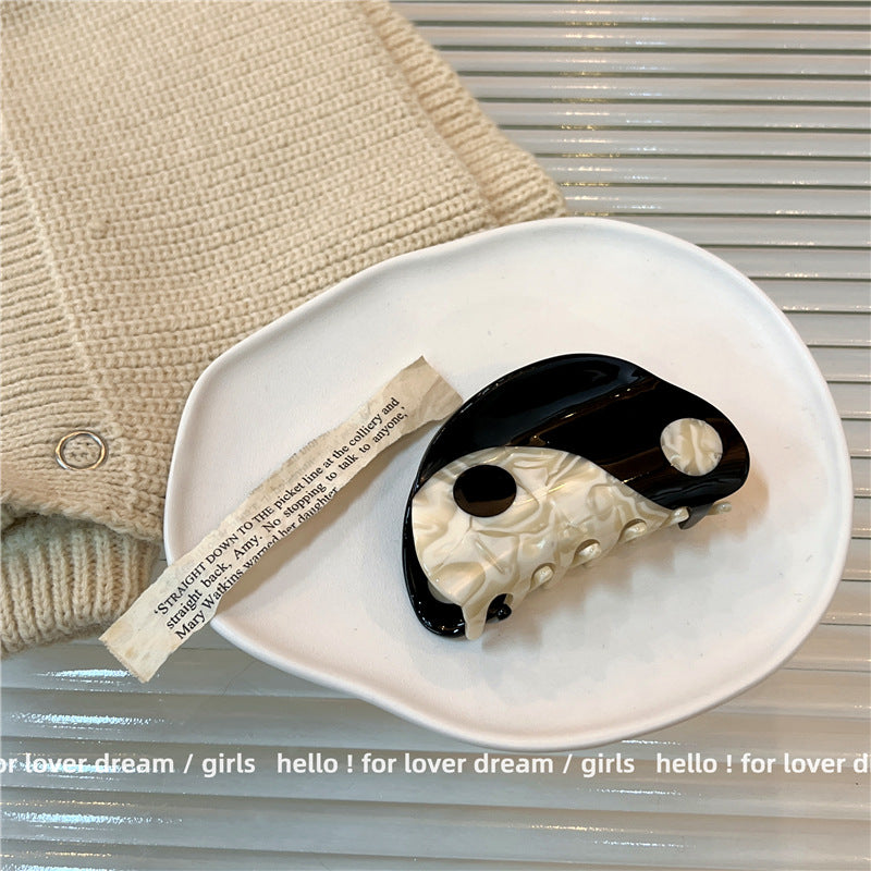 Splicing Acetate Plate Hairpin Korean Style Semi-circle Grab Clip For The Back Of The Head