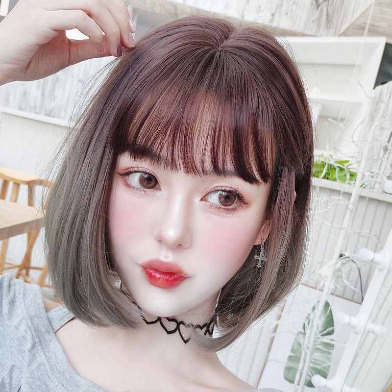 Air Bangs Korean Net Red Wig Set