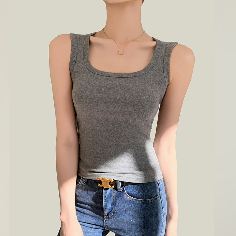 Pure Cotton Camisole Women's Inner Wide Shoulder Bottoming Top