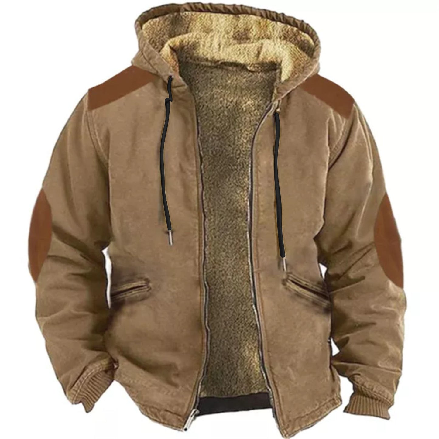 Printed Hood Lining Cotton-padded Jacket