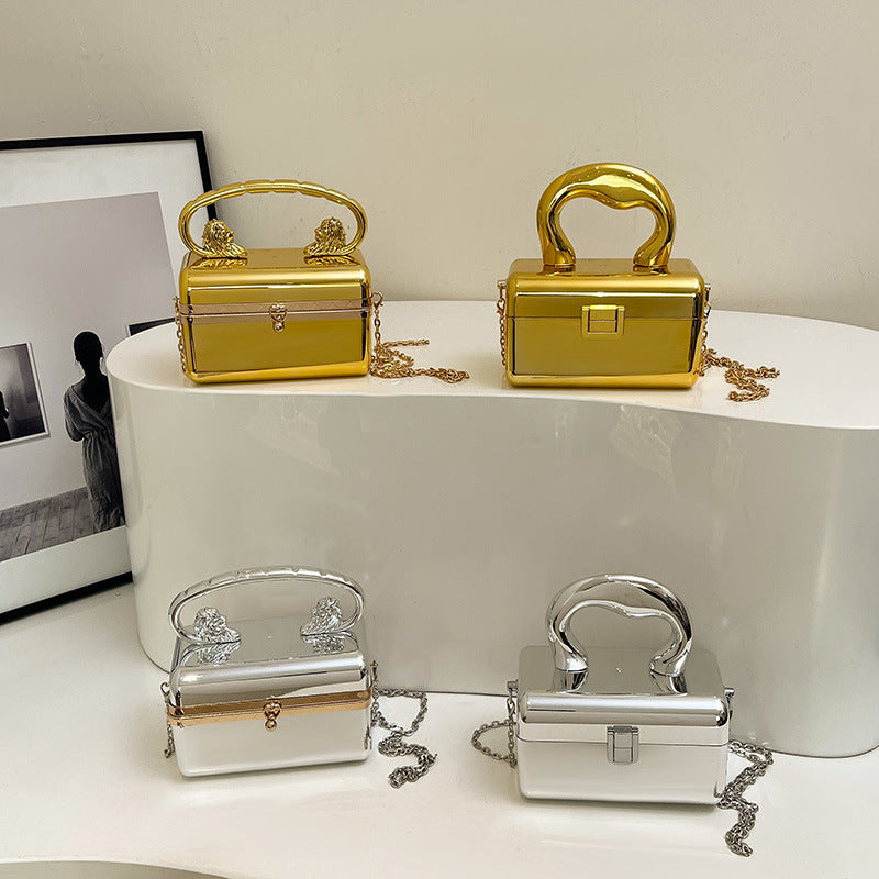 Akryl Crossbody-taske til kvinder med skinnende overflade