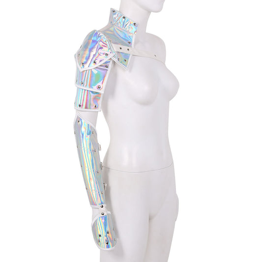 Silver Phantom Shoulder Arm Performance Dress