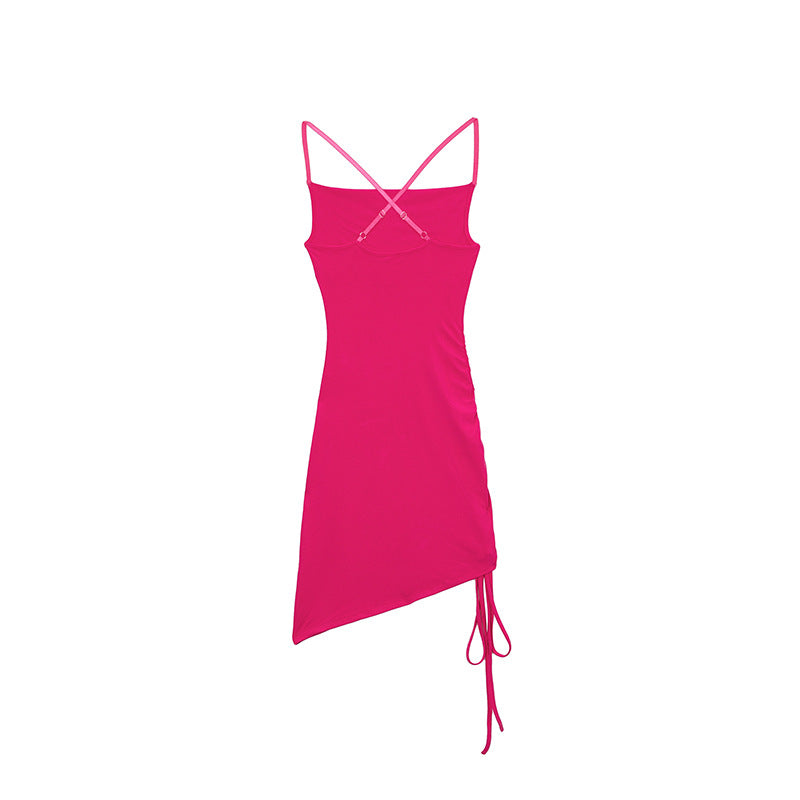 Kvinders Ruched Irregular Party Sexet Bodycon Kjole