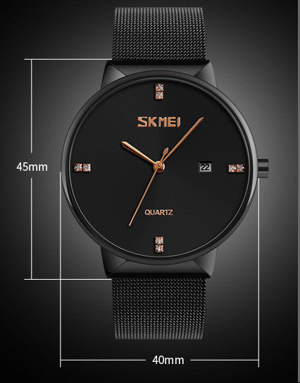 Men's Casual Quartz Watch Simple Large Dial Pointer Business Watch