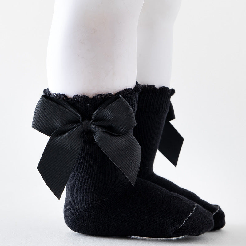 Big Bow Little Princess Cotton Socks Popular In Europe And America