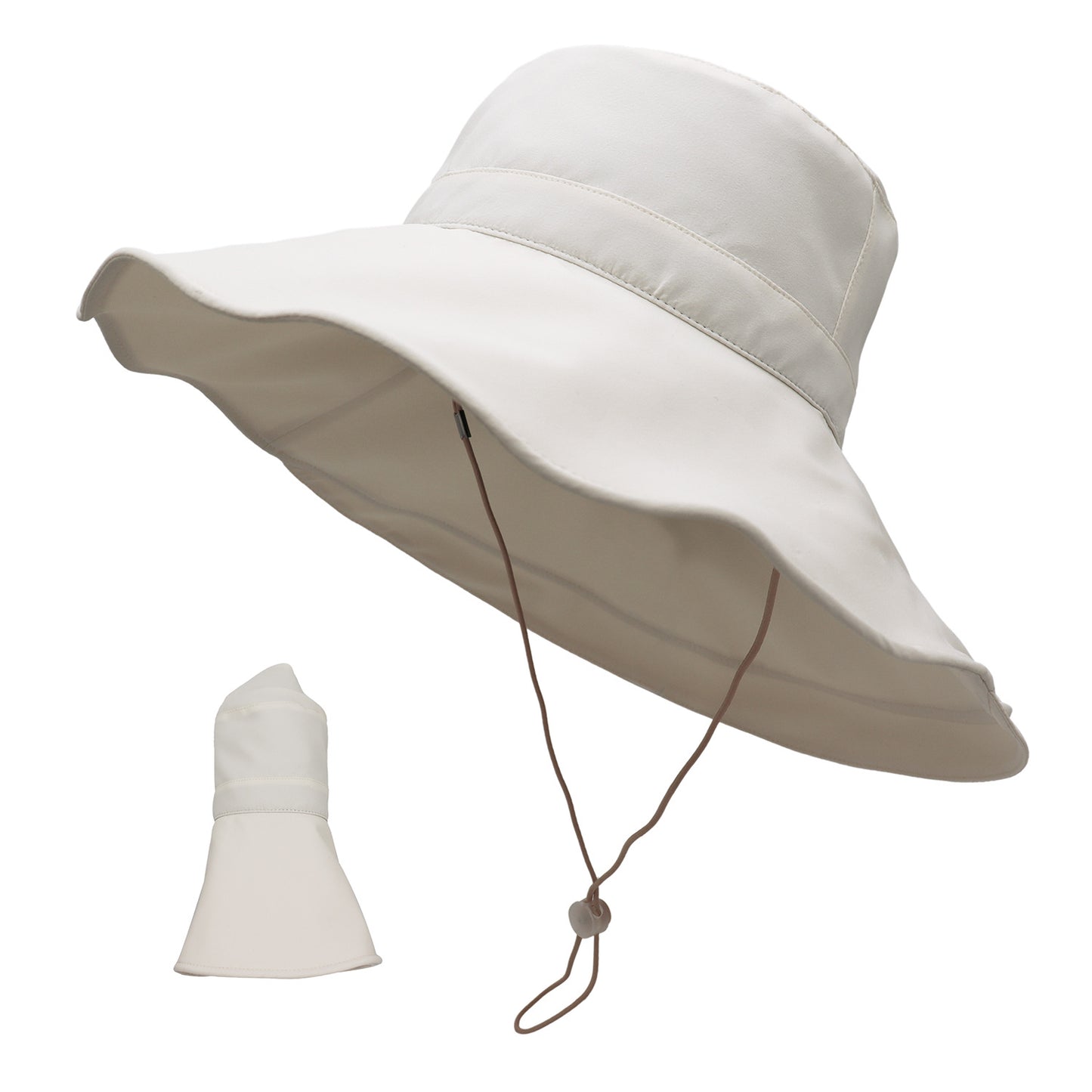 Spring And Summer New Cool UV Bucket Hat Women's Big Brim UV-proof Outdoor Sunshade Folding