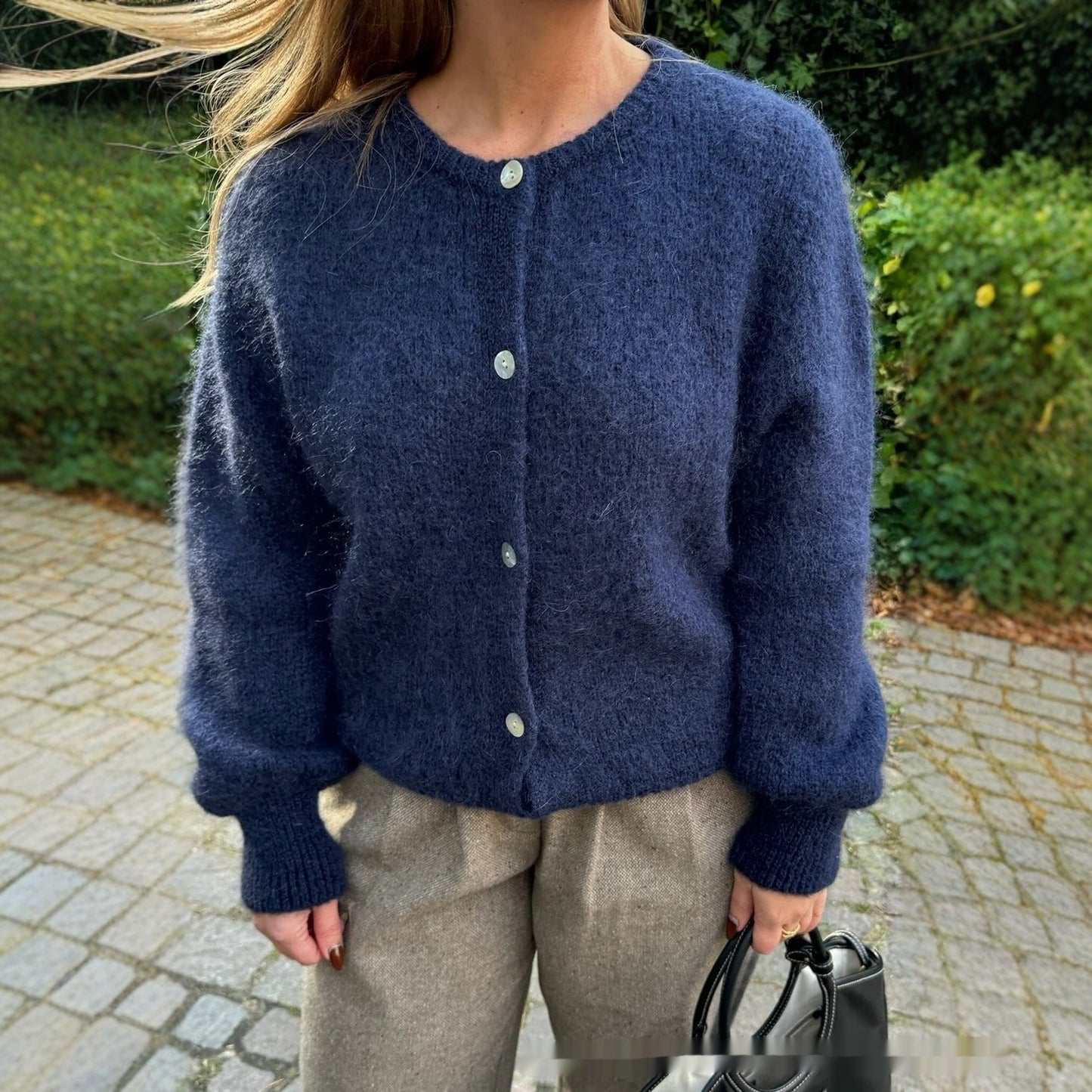 Loose-fitting Vintage Women's Sweater Coat