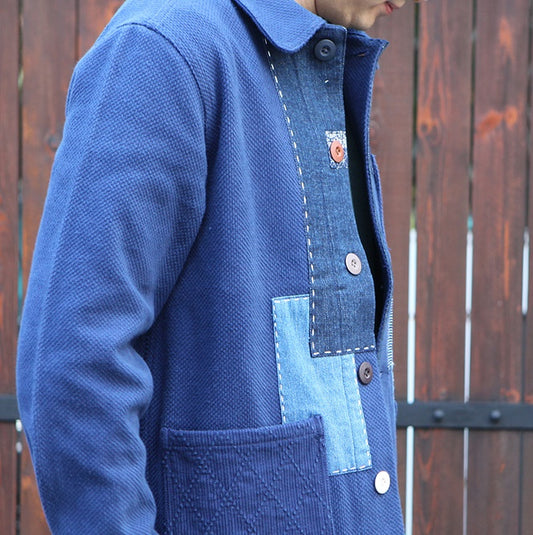 Japanese Retro Handmade Thorn Patchwork Jacket