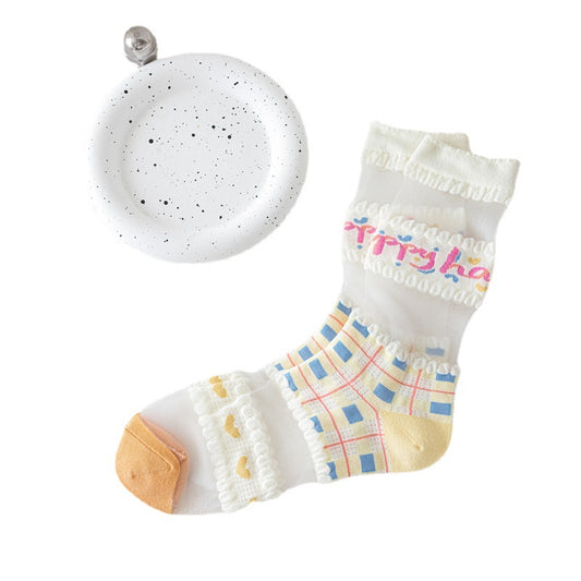 Girl Wind Glass Silk Pile Socks