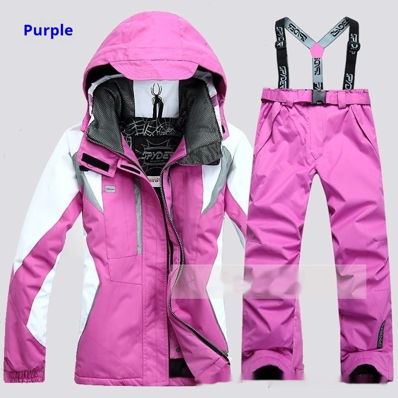 Womens Warm Waterproof And Durable Ski Suit Set