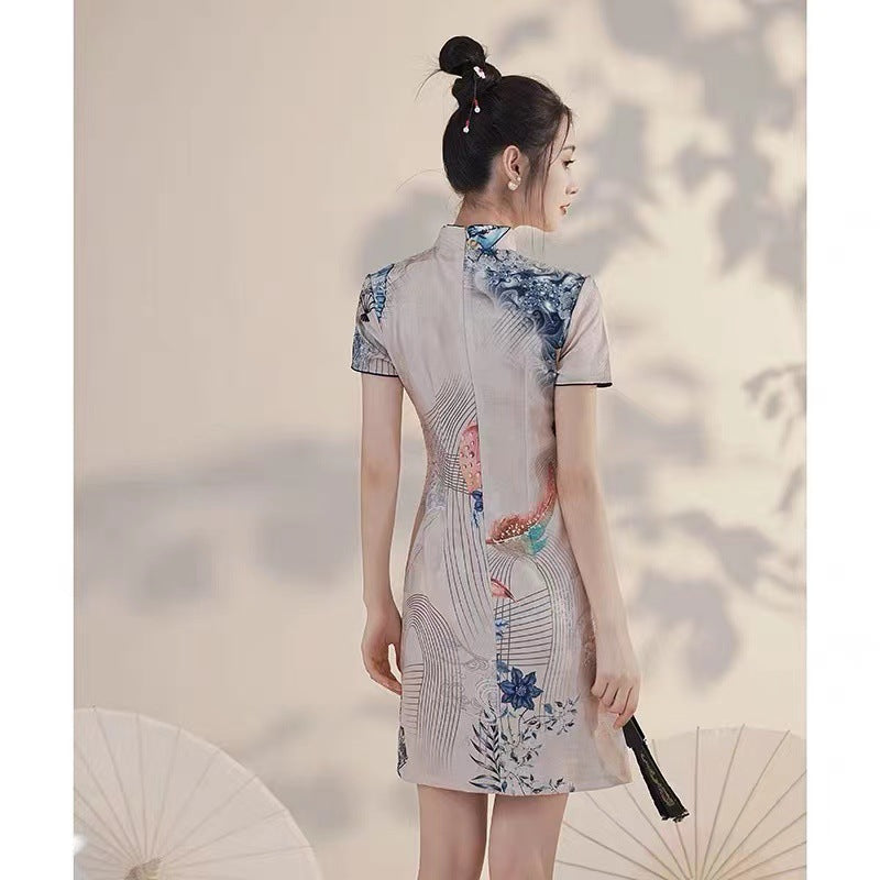Womens Casual Cropped Retro-style Dress With A Sophisticated Vibe