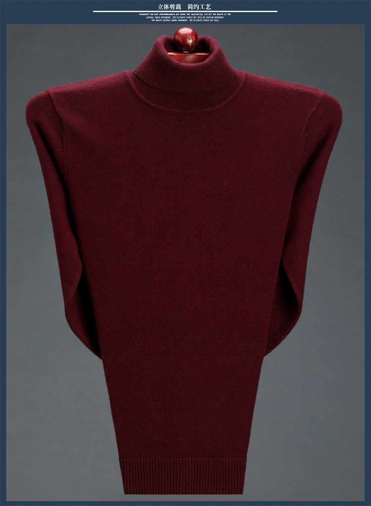 Cashmere Sweater High Neck Thickened Young And Middle-aged Men