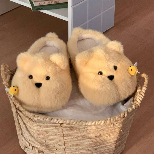 Cute And Fun Chubby Bear Slippers Stung By A Bee
