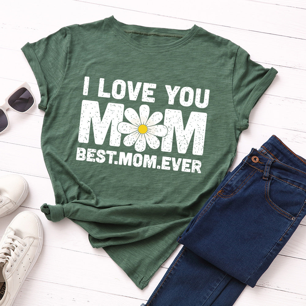Women's Loose Round Neck Short Sleeve Cotton T-Shirt