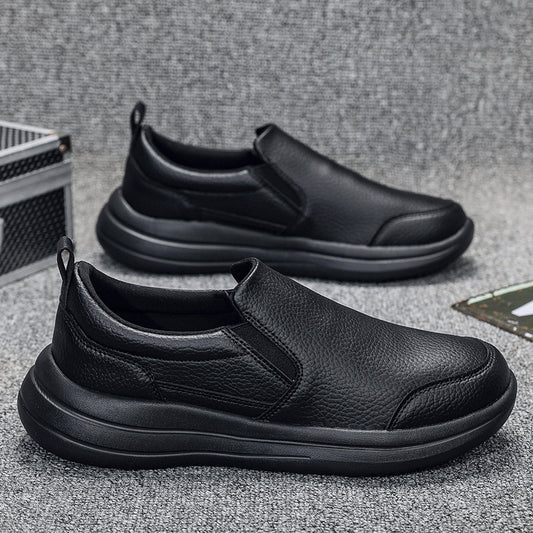 Mens Lightweight Luxury Leather Walking Shoes For Casual Wear