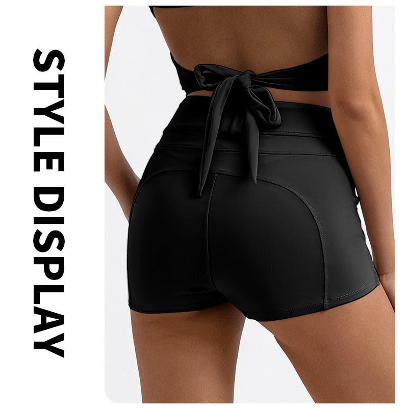 Yoga Shorts Women's High Waist Peach Hip Running Workout Pants