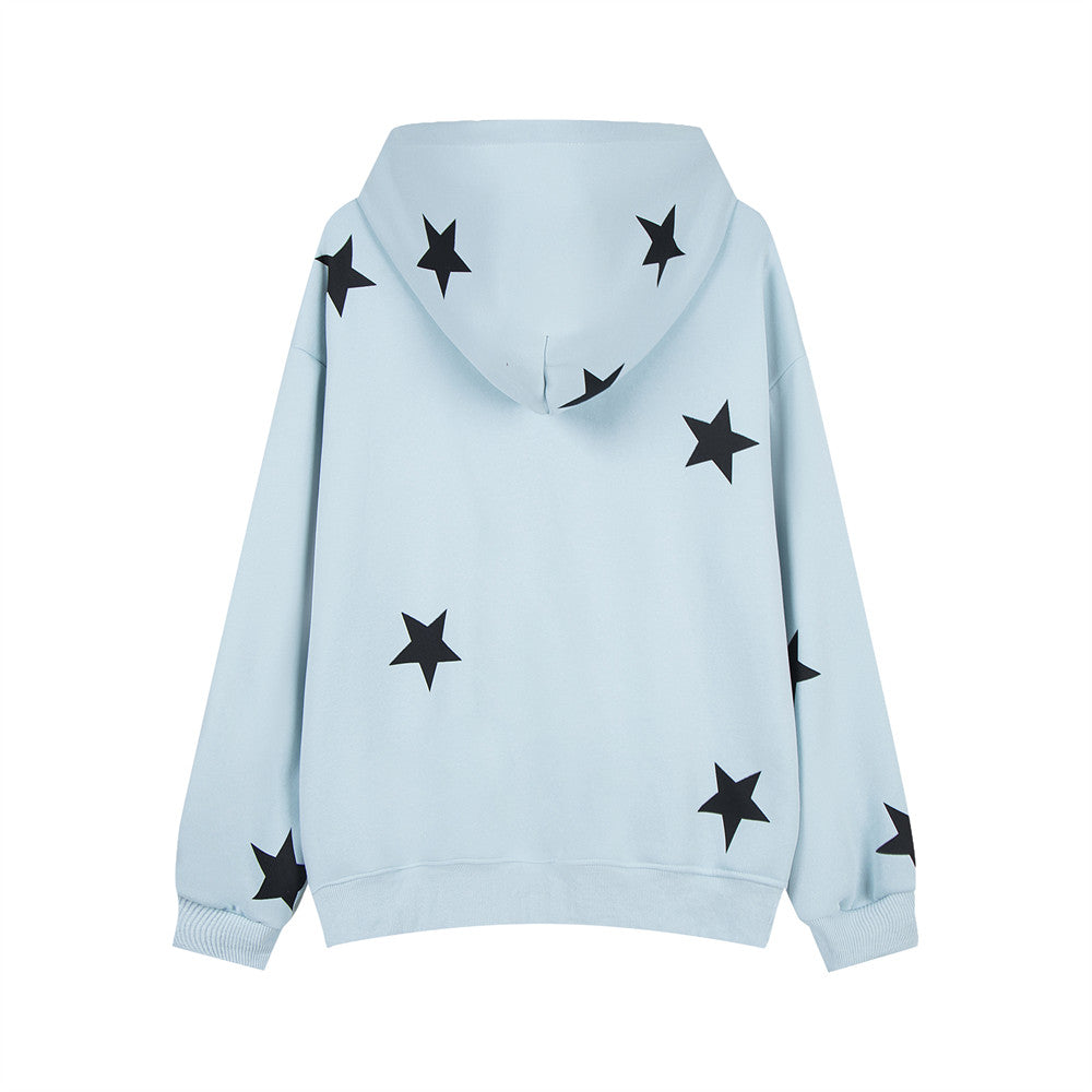 Design Five-pointed Star Printed Cardigan Sweater