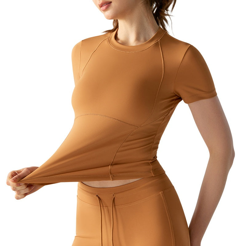 Casual Slimming Cool Yoga Clothes Short Sleeve