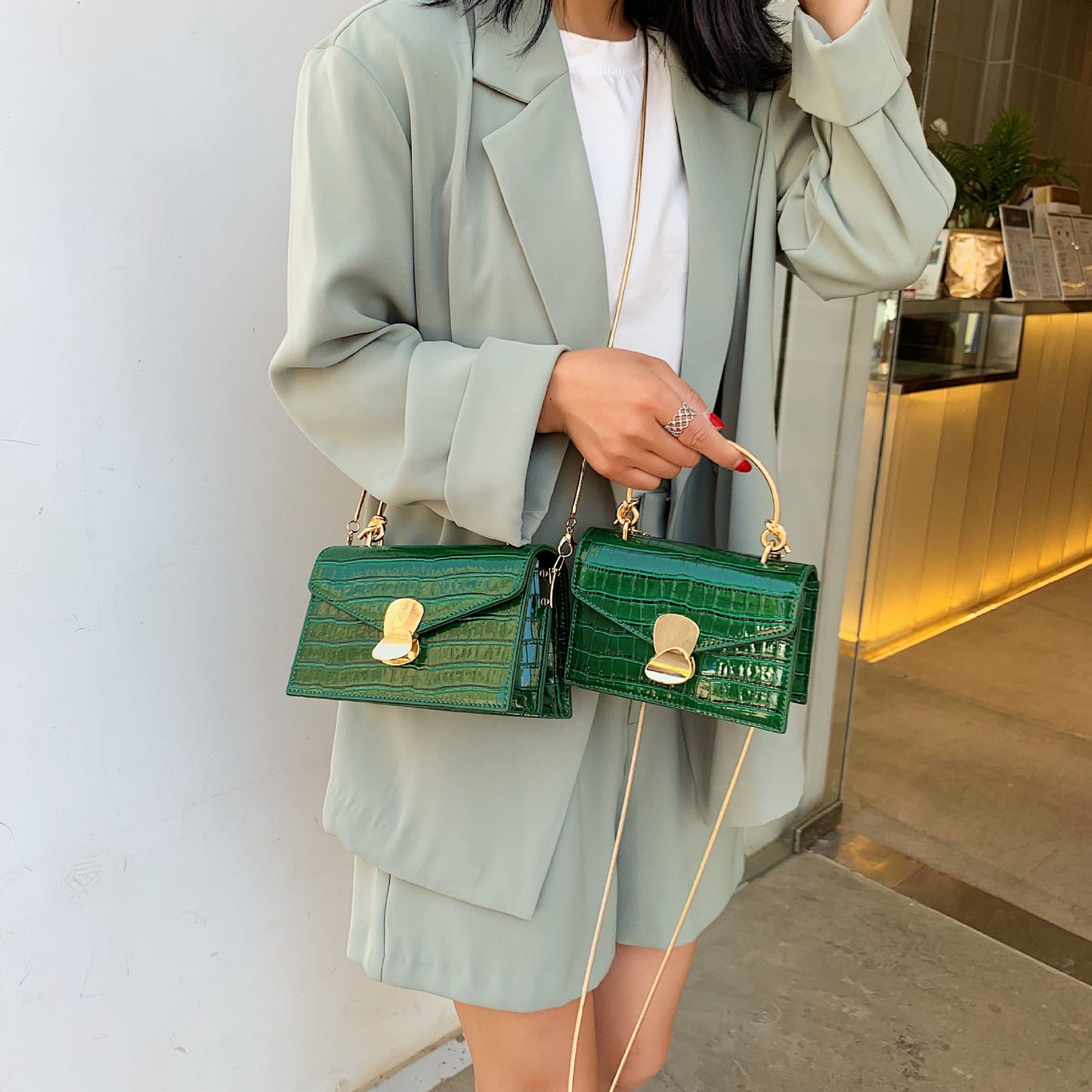 Western style popular small square bag