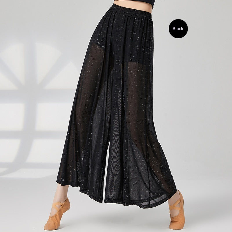Loose High-waisted Wide-leg Pants For Classical Dance