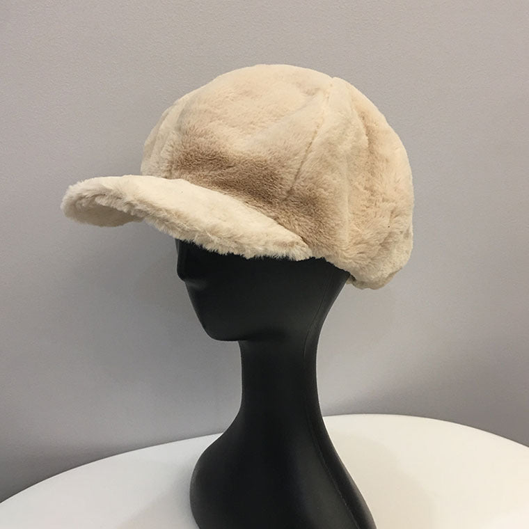 Plush Octagonal Cap Korean Style