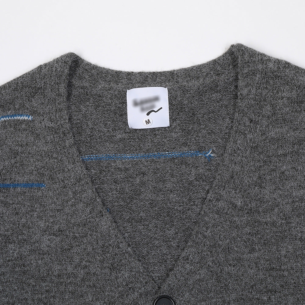 Fashion Line Strikket Cardigan Herresweater