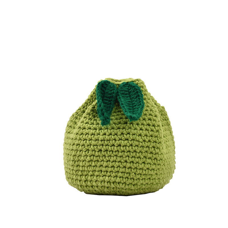 INS Pure Handmade Wool Hook Woven Bag For Children's Crossbody