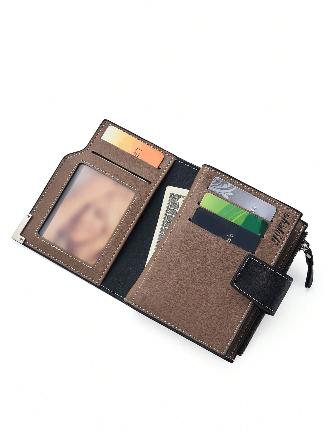 SHABILI Men'S Short Slim Wallet Multi-Slot Fashion New Style Business Soft Leather Vertical Bifold Wallet for Men Wallet Purse Wallet Men Wallet Leather