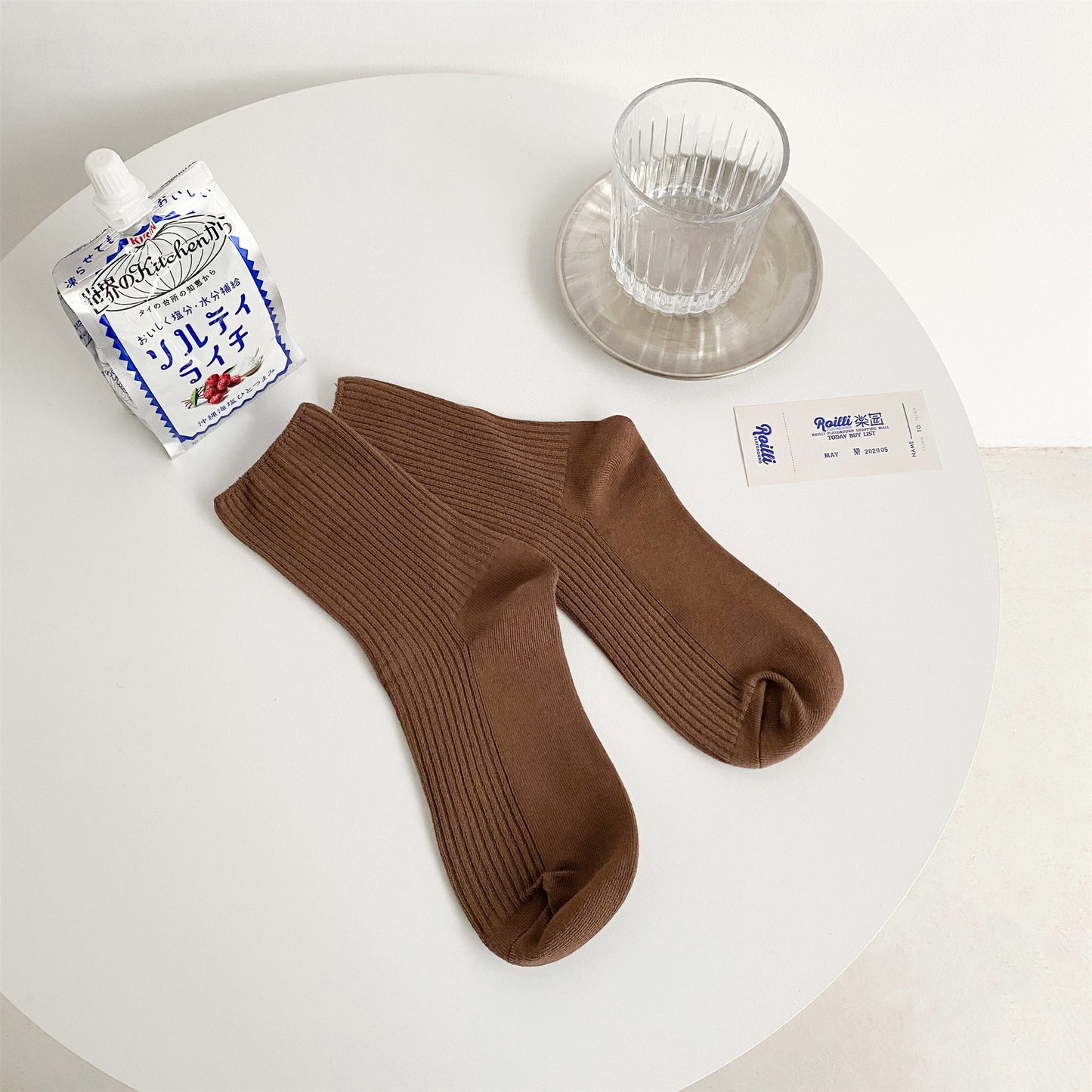 Women's Solid Color Cute Japanese Socks
