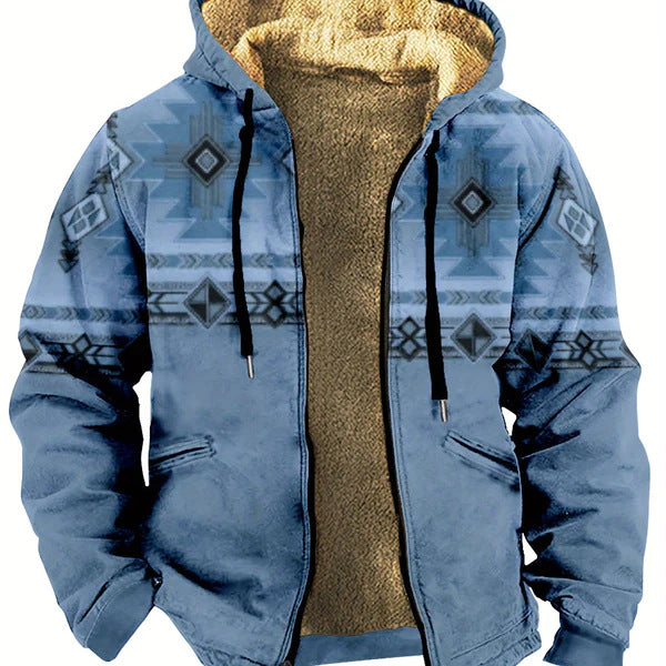 Men's Bejirog Hooded Striped Printed Sweater