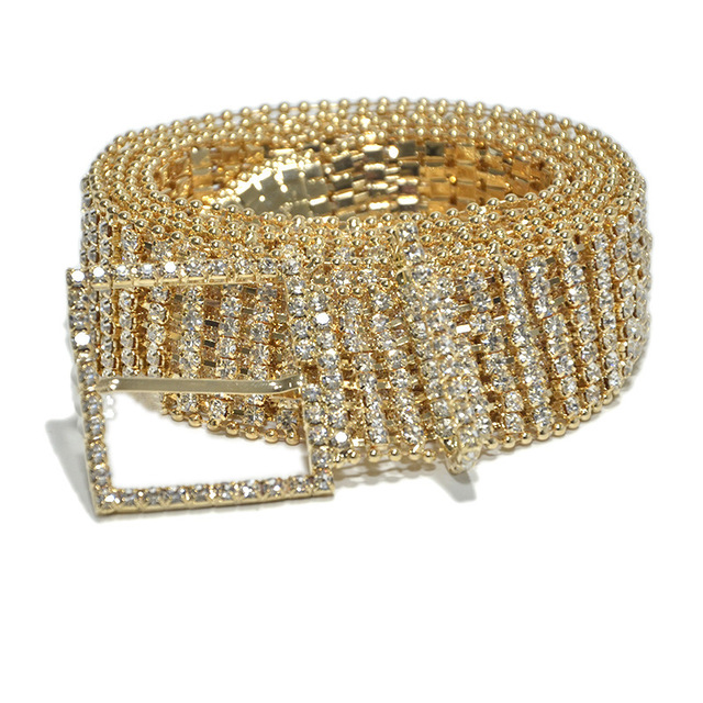Eight-row Bright Diamond and Crystal Diamond Belt Chain