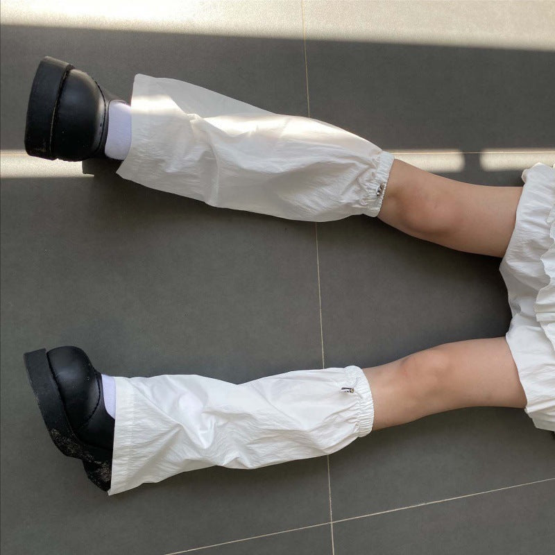 Spicy Girl White JK Socks With Mid Sleeve Drawstring